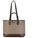 Braune Gucci GG Supreme Ophidia Tote Tasche