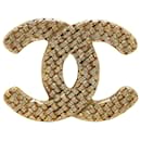 Gold Chanel CC Brooch