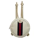 White Gucci Mini Ophidia Round Backpack