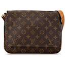 Borsa a spalla Musette Tango con tracolla corta in monogramma Louis Vuitton marrone