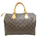 Brown Louis Vuitton Monogram Speedy 35 Boston Bag