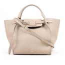 CELINE Große Tasche aus geschmeidigem Kalbsleder Kleine 2-Wege-Handtasche in Beige - Céline