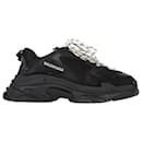 Baskets Balenciaga Triple S en polyester noir