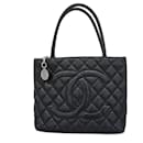 Chanel Black Caviar Leather Tote Bag