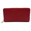 Porte-monnaie en cuir rouge Yves Saint Laurent