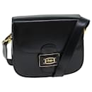 Bolsa de ombro de couro preto CELINE Auth 80812 - Céline