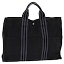 HERMES Fourre Tout MM Hand Bag Canvas Black Auth ti1808 - Hermès