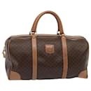 Bolsa Boston em lona Macadam CELINE em couro PVC marrom Auth 80881 - Céline