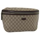 GUCCI GG Supreme Body Bag PVC Leather Beige Auth yk13302 - Gucci