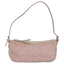 Bolsa de ombro em lona Macadam Celine C rosa Auth 81604 - Céline