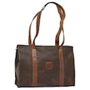 CELINE Macadam Canvas Shoulder Bag PVC Leather Brown Auth 81936 - Céline