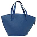 LOUIS VUITTON Bolsa de Ombro Epi Saint Jacques Azul M52275 LV Auth 82429 - Louis Vuitton