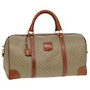 CELINE Macadam Canvas Boston Bag PVC Leather Beige Auth 80957 - Céline