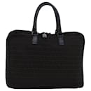 FENDI Zucchino Canvas Hand Bag Brown Black Auth 83318 - Fendi