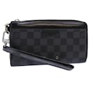 LOUIS VUITTON Portefeuille Long Zippy Dragonne Damier Graphite N60379 LV Auth 82358 - Louis Vuitton