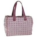 CHANEL Nouveau Sac Tote de Voyage en Nylon Rose CC Auth yk13635 - Chanel