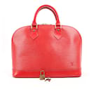 Borsa Alma PM in pelle Epi Louis Vuitton rossa M52147