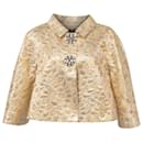 Dolce & Gabbana Floral Brocade Jacket in Gold Acrylic