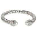 Bracelet en perles croisé David Yurman avec diamants en argent sterling