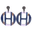 Hermes H Equipe Buffalo Horn Stud Earrings - Hermès