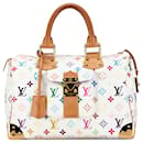 Louis Vuitton Speedy 30 Weißes Monogramm Multicolor