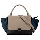 Bolso trapezoide tricolor grande negro Celine - Céline