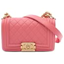 Chanel Pink Piccola Borsa Boy in Pelle di Vitello