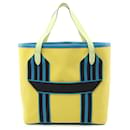 Tote Pursangle en Toile Jaune Hermès