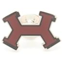 Hermes H Brooch in Bordeaux - Hermès