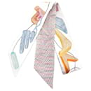 Foulard en soie Hermès Twilly Chevalo Scope Neon