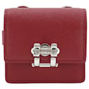 Prada Saffiano Red Shoulder Pouch Bag