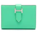 Hermes Bearn Business Card Holder in Green - Hermès