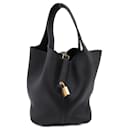 Bolso Hermes Picotin Lock MM Negro - Hermès