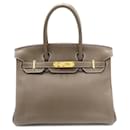 Hermes Birkin 30 Handbag in Gray Togo Leather - Hermès