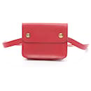 Bolsa de cintura de couro vermelho Courchevel Hermes - Hermès