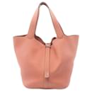 Sac à main Hermes Picotin Lock GM en Rose Tea - Hermès