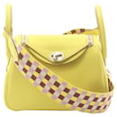 Sac à épaule Hermes Lindy Maxi-Quadrille Lime - Hermès