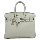 Sac à main Hermes Birkin 25 en cuir Togo gris - Hermès