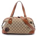 Bolso de mano Gucci Brick Lane de lona GG