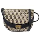 Salvatore Ferragamo Beige and Black Shoulder Bag