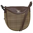 Burberrys Nova Check Schultertasche aus Canvas Beige Braun Auth bs15807 - Autre Marque