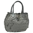 Borsa Lady Dior Canage in nylon grigio Auth 79635 - Christian Dior