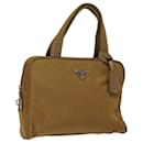 PRADA Hand Bag Nylon Brown Auth yk13600 - Prada