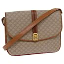 CELINE Macadam Canvas Shoulder Bag Beige Brown Auth 82147 - Céline