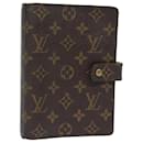 LOUIS VUITTON Monogram Agenda MM Couverture de Planificateur de Jour R20105 LV Auth 82203 - Louis Vuitton