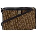 Christian Dior Trotter Canvas Shoulder Bag Brown Auth 81609