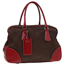 PRADA Sac Boston Toile Cuir Rouge Auth bs15827 - Prada