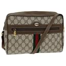 Bolso de hombro GUCCI GG Canvas Web Sherry Line de cuero PVC beige y rojo Auth yk13472 - Gucci