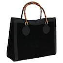 GUCCI Bamboo Hand Bag Leather Black 002 1095 0260 Auth 81630 - Gucci