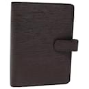 LOUIS VUITTON Epi Agenda MM Day Planner Cover Mocha R2004D LV Auth 81487 - Louis Vuitton